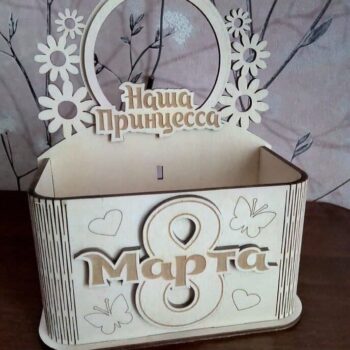 Intra απο ξύλο plywood 3mm-4mm πάχος – Δώρο μολυβοθήκης από κόντρα πλακέ για ΑΡΧΕΙΟ 8 Μαρτίου 20x25 cm INTRAVECTRY-MY551279 - Image 1