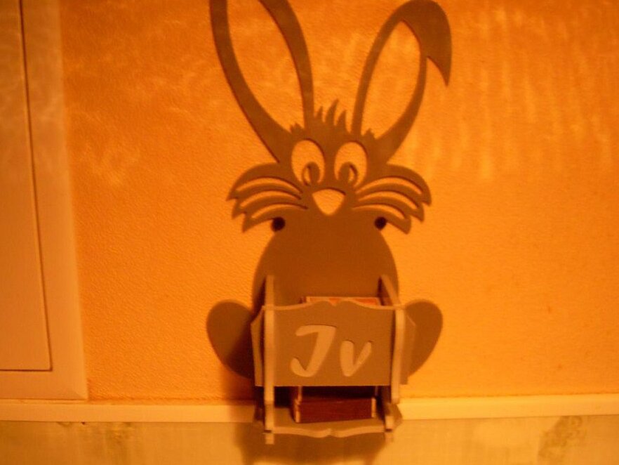 Intra απο ξύλο plywood 3mm-4mm πάχος – ξύλο Αυγοθήκης Πασχαλινό Λαγουδάκι 25x30 cm INTRAVECTRY-MY554449