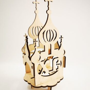 Intra απο ξύλο plywood 3mm-4mm πάχος – Στάση Πασχαλινών Αυγών Καθεδρικού Ναού για Διακοσμητικό ξύλο 20x20 cm INTRAVECTRY-MY552412 - Image 2