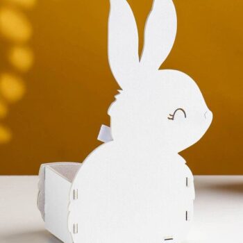 Intra απο ξύλο plywood 3mm-4mm πάχος – ξύλο Διακόσμησης Πασχαλινό Μπάνι Flower Box 25x30 cm INTRAVECTRY-MY547748 - Image 2