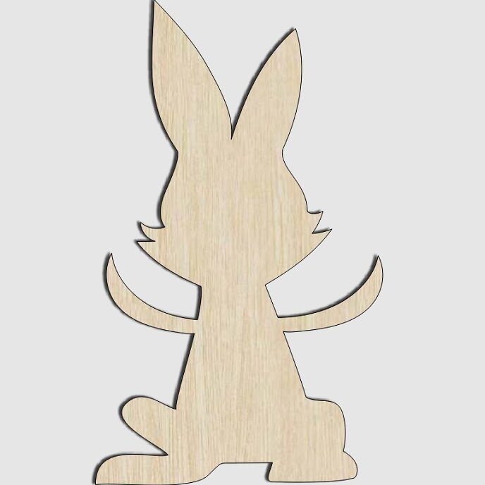 Intra απο ξύλο plywood 3mm-4mm πάχος – ξύλο αποκοπής ξύλου Easter Bunny 10x10 cm INTRAVECTRY-MY547764