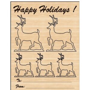 Intra απο ξύλο plywood 3mm-4mm πάχος – ξύλο κάρτας Χριστουγέννων ελαφιών για χειροτεχνία 40x40 cm INTRAVECTRY-MY547768
