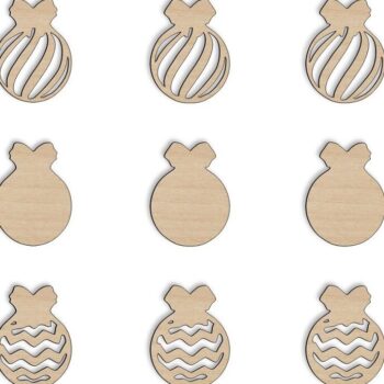 Intra απο ξύλο plywood 3mm-4mm πάχος – ξύλο αποκοπής χριστουγεννιάτικου δέντρου με μπάλα 35x40 cm INTRAVECTRY-MY558864 - Image 1