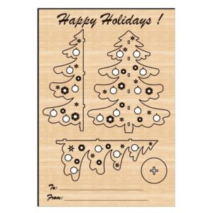 Intra απο ξύλο plywood 3mm-4mm πάχος – ξύλο τρισδιάστατων ευχετήριων καρτών για το χριστουγεννιάτικο δέντρο 30x35 cm INTRAVECTRY-MY558865