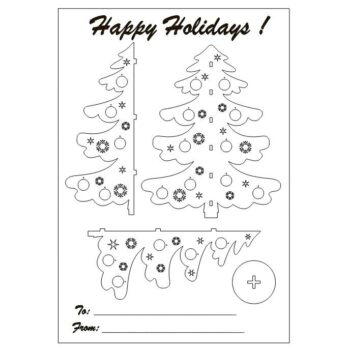 Intra απο ξύλο plywood 3mm-4mm πάχος – ξύλο τρισδιάστατων ευχετήριων καρτών για το χριστουγεννιάτικο δέντρο 30x35 cm INTRAVECTRY-MY558865 - Image 2