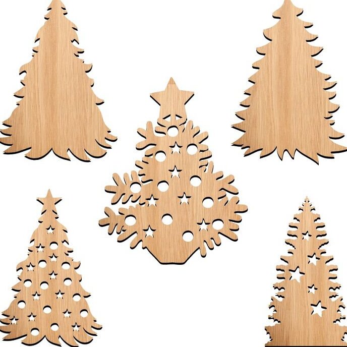 Intra απο ξύλο plywood 3mm-4mm πάχος – ξύλο χριστουγεννιάτικων σχημάτων για χειροτεχνίες 30x35 cm INTRAVECTRY-MY547771