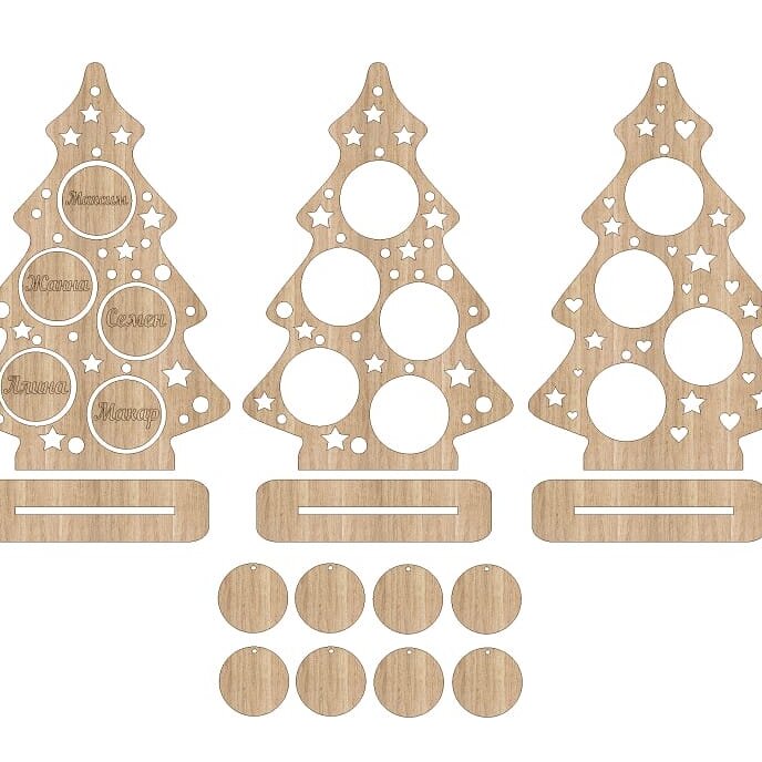 Intra απο ξύλο plywood 3mm-4mm πάχος – ξύλο Δέντρου Εμφάνιση Χριστουγεννιάτικων Διακοσμητικών Μπαλών 15x20 cm INTRAVECTRY-MY550516