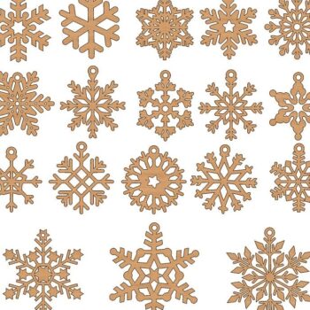 Intra απο ξύλο plywood 3mm-4mm πάχος – ξύλο νιφάδα χιονιού για στολισμούς χριστουγεννιάτικων δέντρων 40x45 cm INTRAVECTRY-MY558876 - Image 1