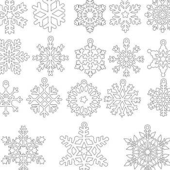 Intra απο ξύλο plywood 3mm-4mm πάχος – ξύλο νιφάδα χιονιού για στολισμούς χριστουγεννιάτικων δέντρων 40x45 cm INTRAVECTRY-MY558876 - Image 2