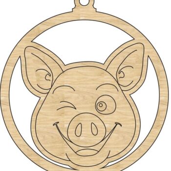 Intra απο ξύλο plywood 3mm-4mm πάχος – ξύλο Χριστουγεννιάτικου Δέντρου Κρεμαστού Γουρουνιού 20x25 cm INTRAVECTRY-MY558877 - Image 1