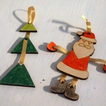 Intra απο ξύλο plywood 3mm-4mm πάχος – ξύλο στολίδι Άγιου Βασίλη και Χριστουγεννιάτικου Δέντρου 25x30 cm INTRAVECTRY-MY550433 - Image 1