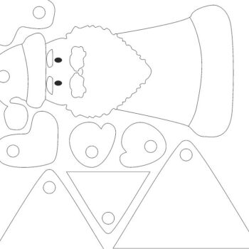 Intra απο ξύλο plywood 3mm-4mm πάχος – ξύλο στολίδι Άγιου Βασίλη και Χριστουγεννιάτικου Δέντρου 25x30 cm INTRAVECTRY-MY550433 - Image 2