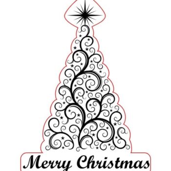 Intra απο ξύλο plywood 3mm-4mm πάχος – ξύλο στολισμού χαρούμενου χριστουγεννιάτικου δέντρου με λουλουδάτο μοτίβο 50x60 cm INTRAVECTRY-MY550517 - Image 2