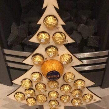 Intra απο ξύλο plywood 3mm-4mm πάχος – ξύλο Ημερολογίου Advent Christmas Chocolate 35x40 cm INTRAVECTRY-MY554712 - Image 1