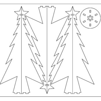 Intra απο ξύλο plywood 3mm-4mm πάχος – Ακρυλικό επιτραπέζιο χριστουγεννιάτικο δέντρο 30x35 cm INTRAVECTRY-MY547791 - Image 2