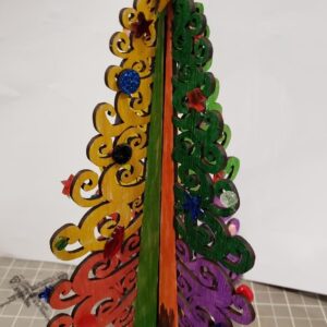 Intra απο ξύλο plywood 3mm-4mm πάχος – ξύλο χριστουγεννιάτικου δέντρου Swirl 20x20 cm INTRAVECTRY-MY550523