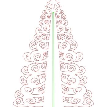 Intra απο ξύλο plywood 3mm-4mm πάχος – ξύλο χριστουγεννιάτικου δέντρου Swirl 30x35 cm INTRAVECTRY-MY558888 - Image 2