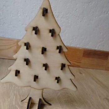 Intra απο ξύλο plywood 3mm-4mm πάχος – ξύλο Ημερολογίου Advent Χριστουγεννιάτικου Δέντρου 40x40 cm INTRAVECTRY-MY547794 - Image 2