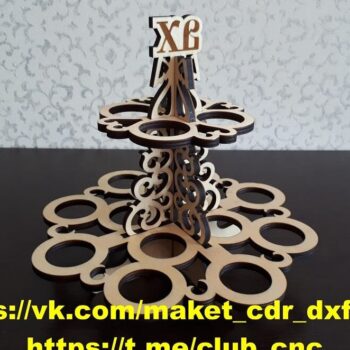 Intra απο ξύλο plywood 3mm-4mm πάχος – Αρχειοθήκη Πασχαλινών Αυγών 2 επιπέδων 20x25 cm INTRAVECTRY-MY554756 - Image 2