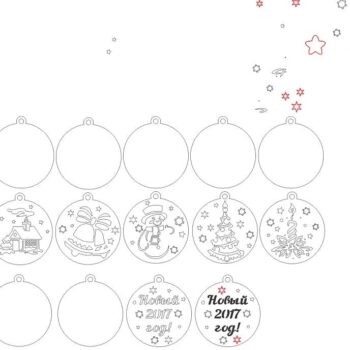 Intra απο ξύλο plywood 3mm-4mm πάχος – ξύλο Χριστουγεννιάτικο Δέντρο Μπάλες 40x45 cm INTRAVECTRY-MY549298 - Image 2