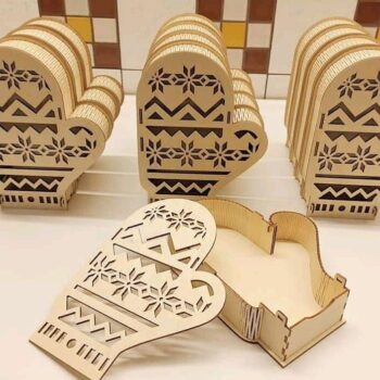 Intra απο ξύλο plywood 3mm-4mm πάχος – ξύλο Χριστουγεννιάτικου γάντι Candy Box 12x15 cm INTRAVECTRY-MY547802 - Image 2