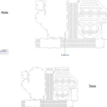Intra απο ξύλο plywood 3mm-4mm πάχος – ξύλο Χριστουγεννιάτικου γάντι Candy Box 12x15 cm INTRAVECTRY-MY547802 - Image 4