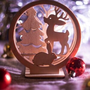 Intra απο ξύλο plywood 3mm-4mm πάχος – ξύλο πολλαπλών στρώσεων Χριστουγεννιάτικη Κρυστάλλινη Μπάλα 40x40 cm INTRAVECTRY-MY548644