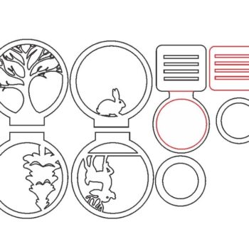 Intra απο ξύλο plywood 3mm-4mm πάχος – ξύλο πολλαπλών στρώσεων Χριστουγεννιάτικη Κρυστάλλινη Μπάλα 40x45 cm INTRAVECTRY-MY549634 - Image 3