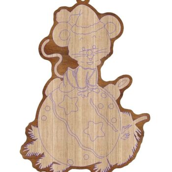 Intra απο ξύλο plywood 3mm-4mm πάχος – Χριστουγεννιάτικο ξύλο στολιδιών γάτας 30x35 cm INTRAVECTRY-MY558905 - Image 1