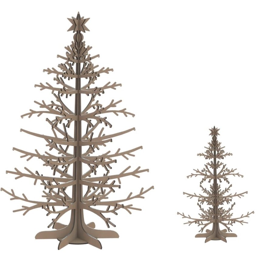 Intra απο ξύλο plywood 3mm-4mm πάχος – ξύλο χριστουγεννιάτικου δέντρου με εμπλοκή στολίδι 35x40 cm INTRAVECTRY-MY560524