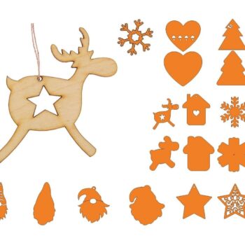 Intra απο ξύλο plywood 3mm-4mm πάχος – ξύλο Ξύλινων παιχνιδιών στολίδι Χριστουγεννιάτικου Δέντρου 10x10 cm INTRAVECTRY-MY559409 - Image 1