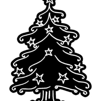 Intra απο ξύλο plywood 3mm-4mm πάχος – Χριστουγεννιάτικο δέντρο με μοτίβο αστεριών ξύλο DXF 50x60 cm INTRAVECTRY-MY552358 - Image 1