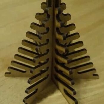 Intra απο ξύλο plywood 3mm-4mm πάχος – Μίνι ξύλο DXF Χριστουγεννιάτικο Δέντρο Έξι Όψεων 30x35 cm INTRAVECTRY-MY555622 - Image 1