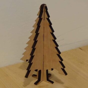 Intra απο ξύλο plywood 3mm-4mm πάχος – Μίνι επιτραπέζιο χριστουγεννιάτικο δέντρο DXF ξύλο 15x15 cm INTRAVECTRY-MY555625 - Image 1