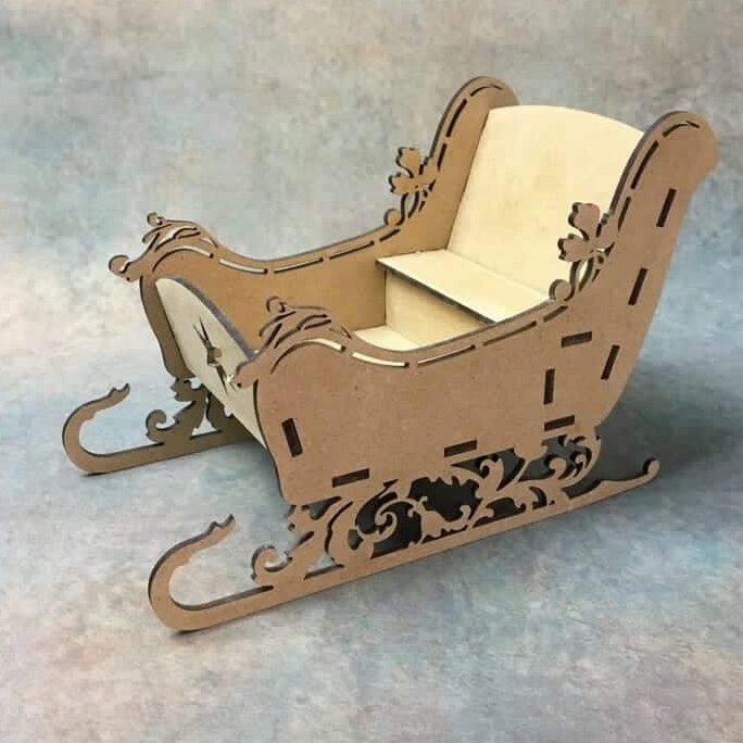 Intra απο ξύλο plywood 3mm-4mm πάχος – Ξύλινο έλκηθρο γιορτινό στολίδι Χριστουγεννιάτικο ντεκόρ ξύλο 20x25 cm INTRAVECTRY-MY558974