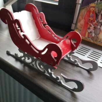 Intra απο ξύλο plywood 3mm-4mm πάχος – Ξύλινη χριστουγεννιάτικη διακόσμηση ελκήθρου 30x30 cm INTRAVECTRY-MY555865 - Image 1