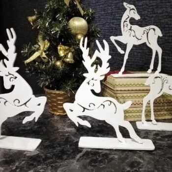 Intra απο ξύλο plywood 3mm-4mm πάχος – ξύλο Χριστουγεννιάτικου στολισμού ταράνδου 15x20 cm INTRAVECTRY-MY547885 - Image 1