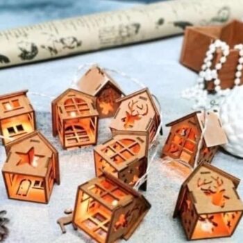 Intra απο ξύλο plywood 3mm-4mm πάχος – ξύλο Χριστουγεννιάτικο Δέντρο Παιχνίδι Σπίτι για Διακόσμηση 15x20 cm INTRAVECTRY-MY558981 - Image 1