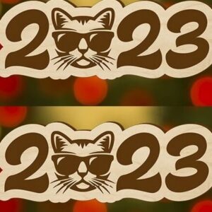 Intra απο ξύλο plywood 3mm-4mm πάχος – Χαραγμένο ξύλο Μαγνήτης Πρωτοχρονιάς και Παιχνίδι Χριστουγεννιάτικου Δέντρου 2023 10x10 cm INTRAVECTRY-MY558219