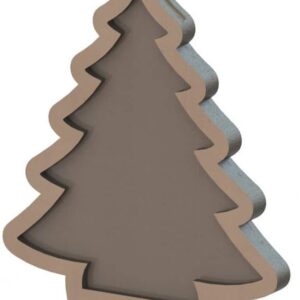 Intra απο ξύλο plywood 3mm-4mm πάχος – ξύλο MDF Χριστουγεννιάτικου Δέντρου 12x15 cm INTRAVECTRY-MY556067