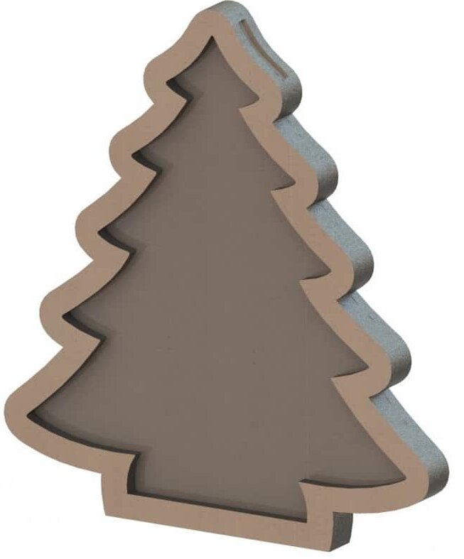 Intra απο ξύλο plywood 3mm-4mm πάχος – ξύλο MDF Χριστουγεννιάτικου Δέντρου 25x30 cm INTRAVECTRY-MY547926