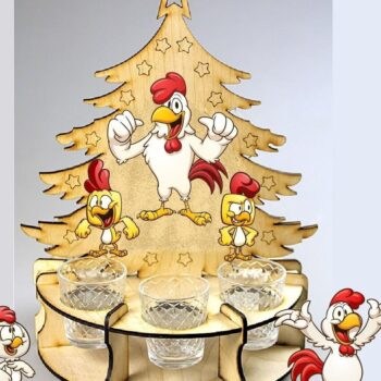 Intra απο ξύλο plywood 3mm-4mm πάχος – Βάση θήκης για χριστουγεννιάτικο δέντρο 20x20 cm INTRAVECTRY-MY559028 - Image 1