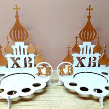 Intra απο ξύλο plywood 3mm-4mm πάχος – Ξύλινος Θόλος Εκκλησίας Πασχαλινή Αυγοθήκη Λίμα 4mm 25x25 cm INTRAVECTRY-MY556555 - Image 1