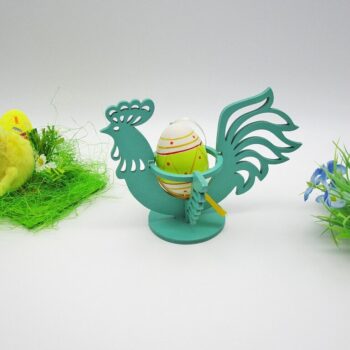 Intra απο ξύλο plywood 3mm-4mm πάχος – ξύλο Αυγοθήκης Πασχαλινό Κοτόπουλο Κόκορας 30x30 cm INTRAVECTRY-MY547992 - Image 1