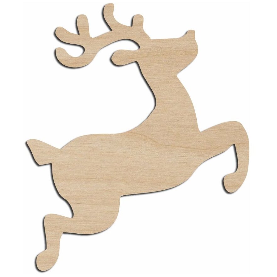 Intra απο ξύλο plywood 3mm-4mm πάχος – Ημιτελές ξύλο σχήματος Wood Flying Reindeer 40x40 cm INTRAVECTRY-MY549779