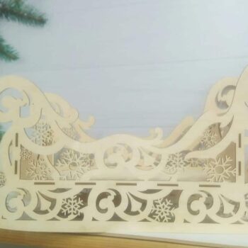 Intra απο ξύλο plywood 3mm-4mm πάχος – Scroll Saw Santa Sleigh Pattern 4mm ξύλο τριών μεγεθών 25x25 cm INTRAVECTRY-MY555849 - Image 1