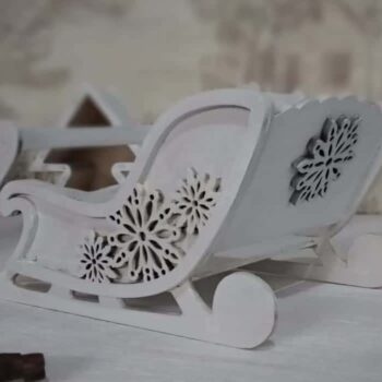 Intra απο ξύλο plywood 3mm-4mm πάχος – Ξύλινη λίμα για έλκηθρο με νιφάδα χιονιού 30x35 cm INTRAVECTRY-MY548720 - Image 1