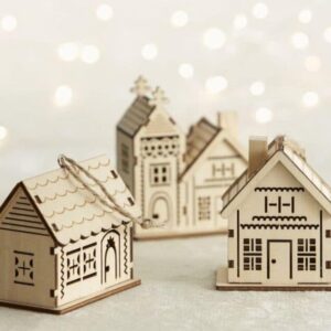 Intra απο ξύλο plywood 3mm-4mm πάχος – ξύλο 3D Tiny Wood House 15x20 cm INTRAVECTRY-MY556372