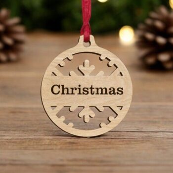 Intra απο ξύλο plywood 3mm-4mm πάχος – Εξατομικευμένο μπιχλιμπίδι Χριστουγεννιάτικου Δέντρου 30x35 cm INTRAVECTRY-MY549081 - Image 1