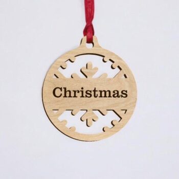 Intra απο ξύλο plywood 3mm-4mm πάχος – Εξατομικευμένο μπιχλιμπίδι Χριστουγεννιάτικου Δέντρου 30x35 cm INTRAVECTRY-MY549081 - Image 2